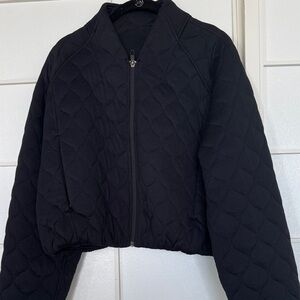 lululemon athletica Black Quilted Bomber Jacket